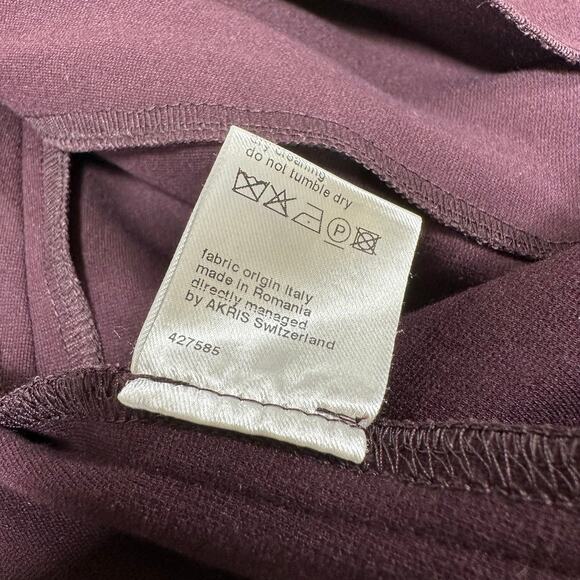 Akris Punto Waterfall Asymmetric Full Zip Purple Jacket Size 6 EUC Longline Coat - Picture 6 of 8